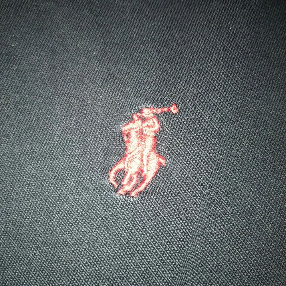 Polo by Ralph Lauren Men's Navy Crew Neck T‑Shirt with Red Pony Logo